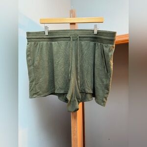 torrid Olive Ribbed Lounge Shorts